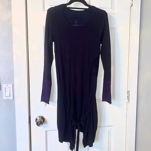 Marithe + Francois Girbaud Knit Wool Blend Couture Midi Sweater Dress US size 6